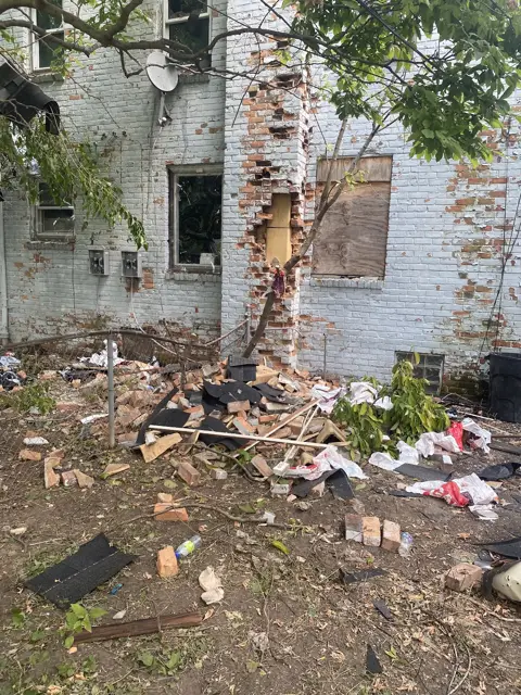 Chimney and brick damage