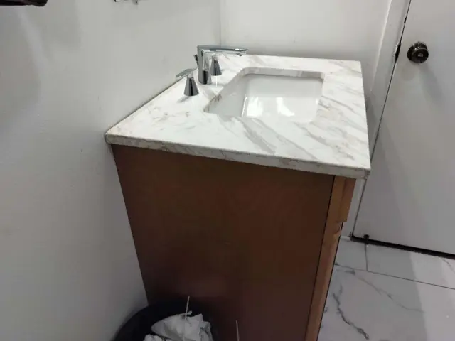 New vanity and marble top