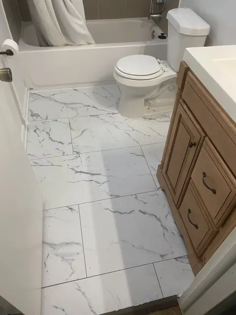 New toilet and vanity