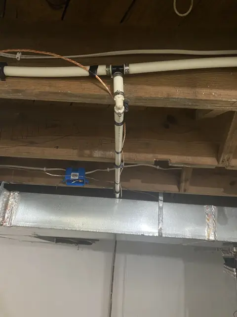 Basement wiring and boxes