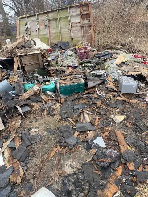 Junk and roofing debris cleanout