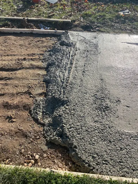 Old concrete removed for new pour