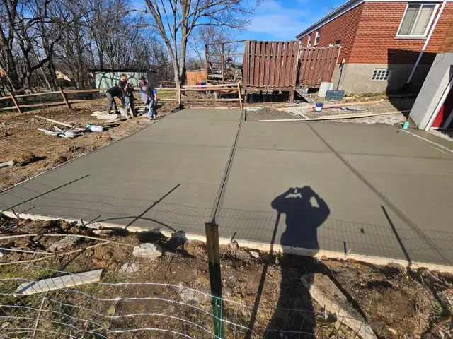 Patio slab poured and finished