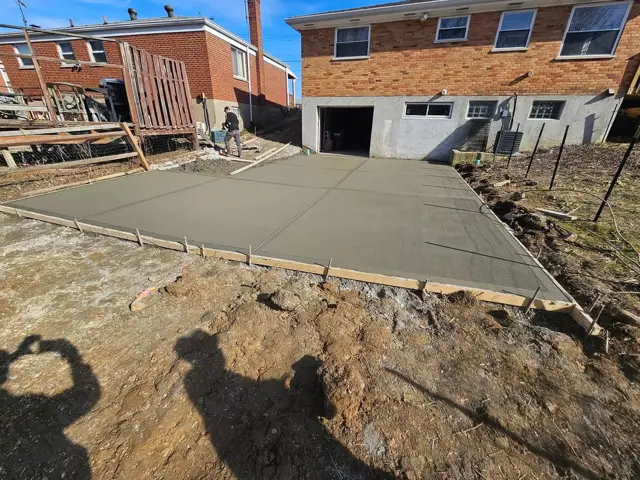 Backyard slab