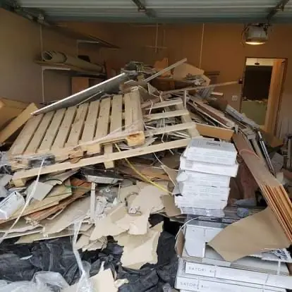 Commercial cleanout, pallets and materials