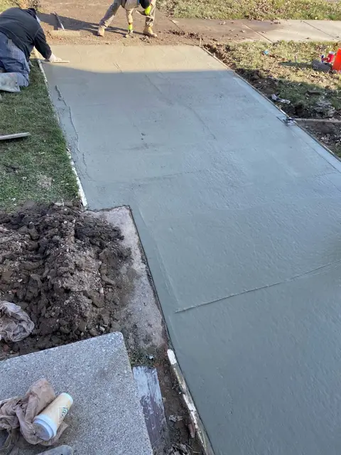 Fresh sidewalk