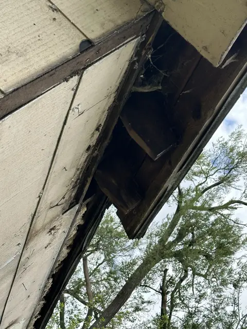 Rotted soffit and fascia