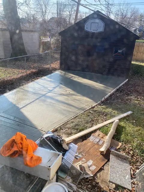 Slab ready for a new garage