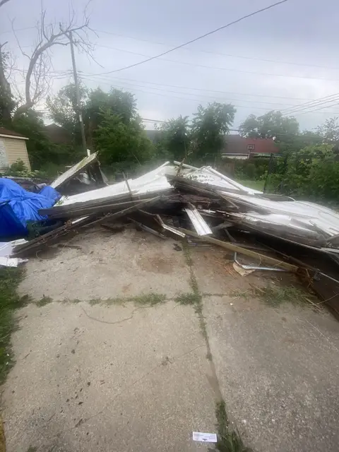 Garage down, ready for haul-off