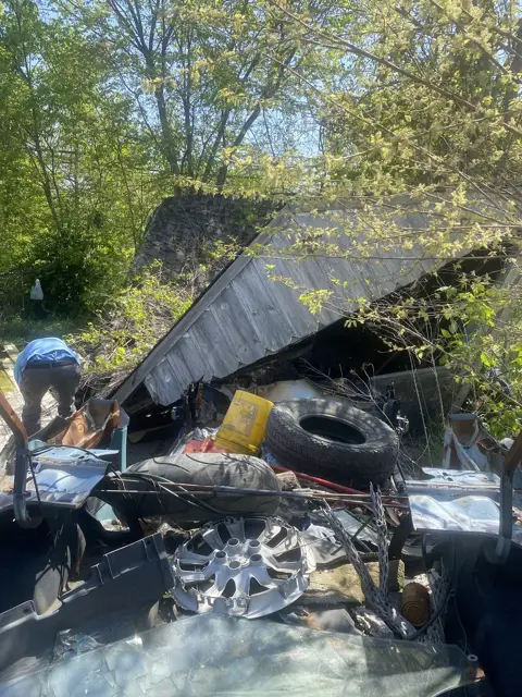 Overgrown garage demo